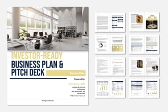 prepare an investor ready business plan and pitch deck