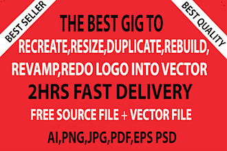 enhance, revamp, duplicate, recreate, redo logo in two hrs