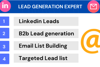 do b2b lead generation, web research, linkedin leads, list building