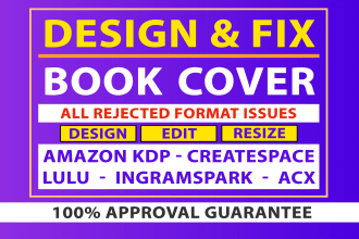 fix rejected KDP book cover and hardcover format