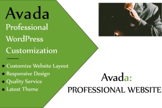 customize and develop wordpress website using avada theme