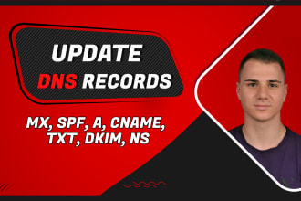 update any dns a, cname, mx, txt, spf records and nameserver