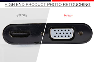do product photo editing, photo retouching and cleanup