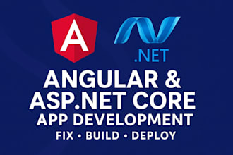 build and fix angular and asp net core web apps