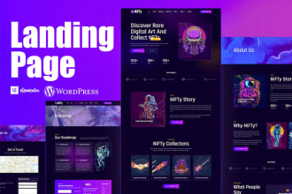 design modern wordpress landing page elementor and elementor pro landing page
