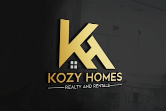 do modern real estate, construction business logo design