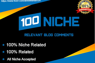 100 niche relevant blog comment
