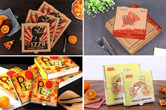 design a pizza box and any product packaging