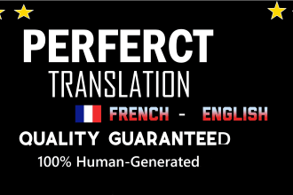 translate srt files english to french and vice versa within 24 hours
