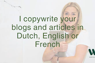 copywrite your blogs and articles in dutch, english or french