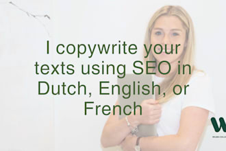 copywrite your texts using SEO in dutch, english or french