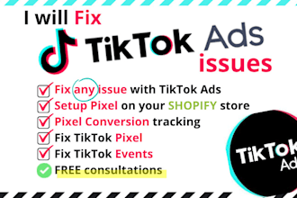fix tiktok ads pixel tik tok event conversion campaign issues problem