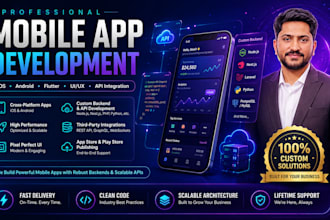 do mobile app development, ios app, android app flutter app as flutter developer