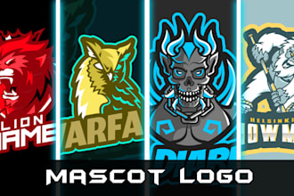 design professional mascot logo for esports, youtube, twitch