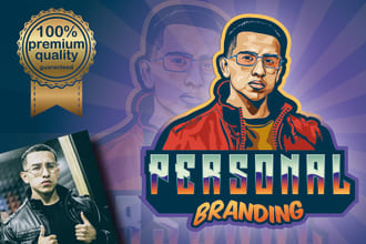 design a logo with portrait for your personal brand
