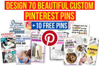 design 70 beautiful custom pinterest pins