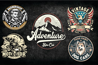business logo design, retro , vintage , classic, hipster badge, patch or tshirt
