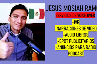 record a voice over in spanish with a natural mexican accent