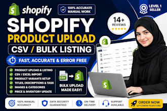 do shopify product upload and CSV import