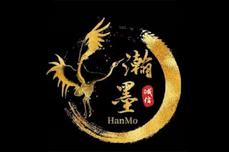 create a unique and awesome japanese or chinese logo for you