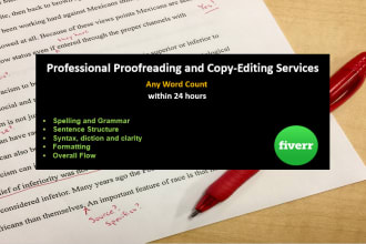 proofread and copy edit your content in 24 hrs