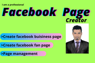 do create and fix facebook business page or fan page and manage