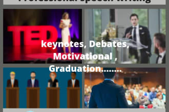 write perfect motivational, inspirational, or keynote speech