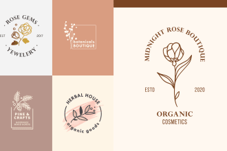 design an aesthetic feminine logo for your etsy shop