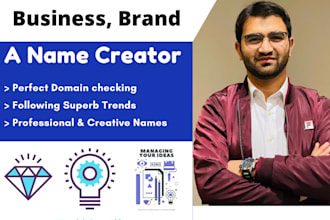 create business names, slogans, taglines