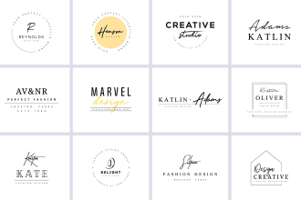 design unique letter mark or word mark or  monogram 2 logo