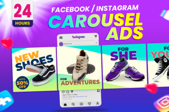 design for your facebook carousels ads, instagram post