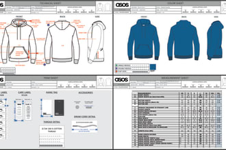 create streetwear templates and tech packs for production