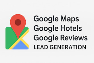 scrape google maps, hotels and reviews for b2b lead generation