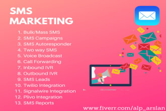 develop bulk or mass SMS marketing tools using twilio apis