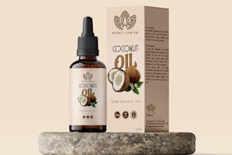 create premium essential oil packaging, label and box design