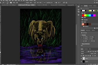 create linocut art style illustration and sketches