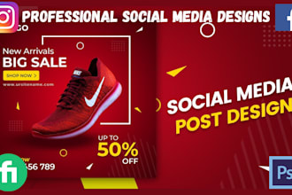 design awesome social media posts, banner ads within a few hours