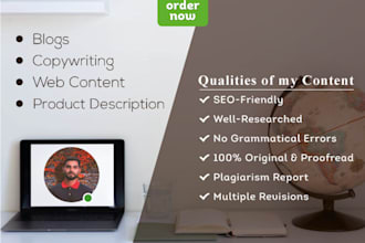 write SEO blog posts and articles for websites