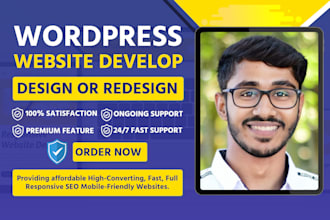 responsive wordpress website design or redesign wordpress website