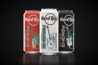 design perfect can or bottle label and mockup