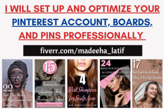 seo optimize your pinterest with professional pins and boards