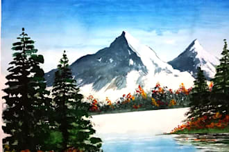 do landscape scenery with watercolor illustration