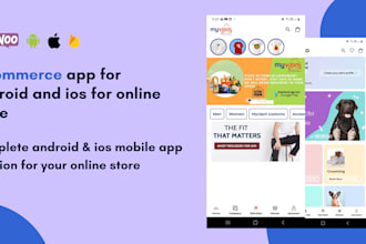 create e commerce app for android and ios for online store