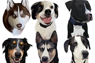turn dog cat to cartoon potrait in 24 hours
