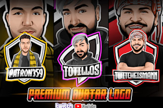 design your photo into a avatar, mascot logo, twitch, gaming