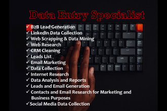 fastest data entry, b2b lead generation and email list