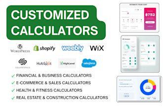 create customized calculators for wordpress, squarespace, wix