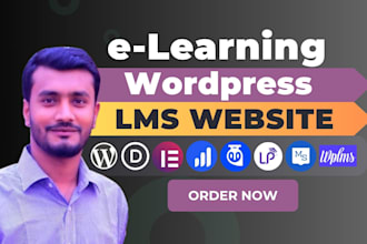 create a wordpress lms or elearning website