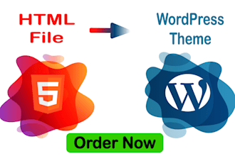 convert HTML file to wordpress theme