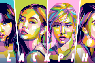 make an unique wpap pop art  style